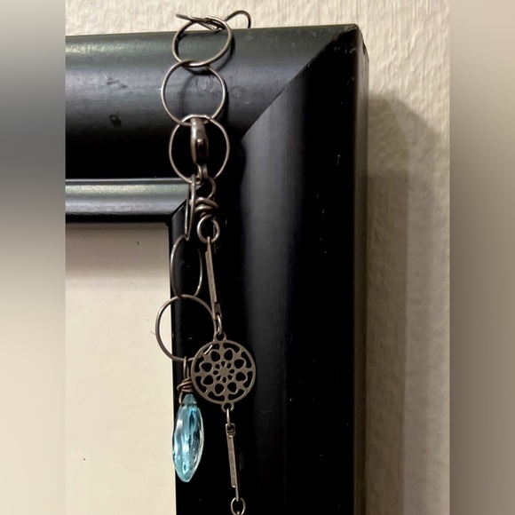 Artisan made Sterling Silver Statement necklace featuring Turquoise & Amazonite
